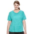 Plus Size Tek Gear&reg; Burnout Tee, Women's, Size: 2xl, Med Green