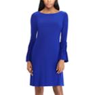 Women's Chaps Bell Sleeve Sheath Dress, Size: Small, Blue