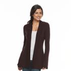 Women's Apt. 9&reg; Pleated Cardigan, Size: Xl, Dark Red
