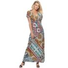 Women's World Unity Printed Maxi Dress, Size: Large, Blue