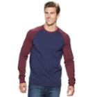 Big & Tall Izod Advantage Performance Stretch Raglan Fleece Crewneck Tee, Men's, Size: 3xl Tall, Drk Purple