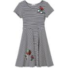 Girls 7-16 Speechless Striped Skater Dress, Girl's, Size: 8, White Oth