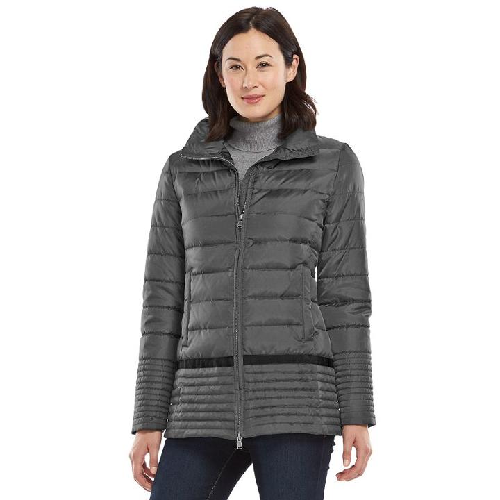 Women's Hemisphere Quilted Down Jacket, Size: Small, Dark Grey