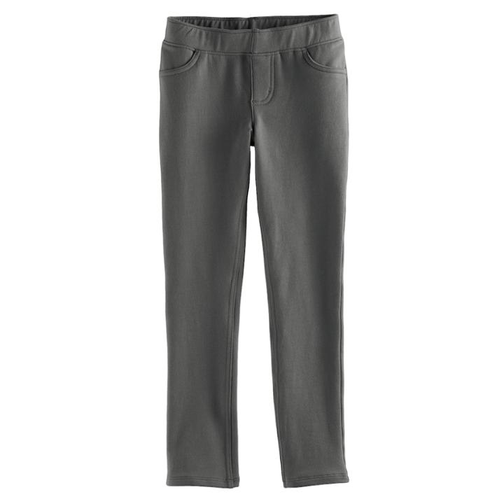 Girls 4-10 Jumping Beans&reg; Solid Full-length Leggings, Size: 6x, Grey
