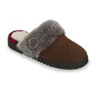 Dearfoams Women's Chalet Quilted Scuff Memory Foam Clog Slippers, Size: Large, Dark Brown