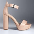 Simply Vera Vera Wang Hong Kong Women's High Heel Sandals, Size: 9, Natural