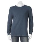 Men's Sonoma Goods For Life&trade; Heathered Thermal Tee, Size: Small, Dark Blue