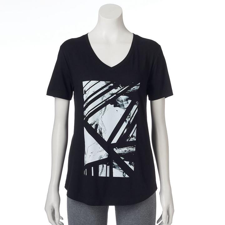 Women's Tek Gear&reg; Dry Tek V-neck Tee, Size: Xs, Oxford