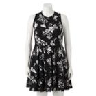Juniors' Plus Size So&reg; Textured Floral Skater Dress, Girl's, Size: 2xl, Oxford