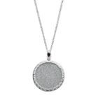 Sterling Silver Glitter Medallion Pendant Necklace, Women's, Size: 18