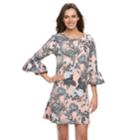 Women's Nina Leonard Balloon-sleeve Shift Dress, Size: Small, Multicolor