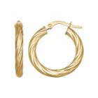 Everlasting Gold 14k Gold Twist Hoop Earrings, Women's, Yellow