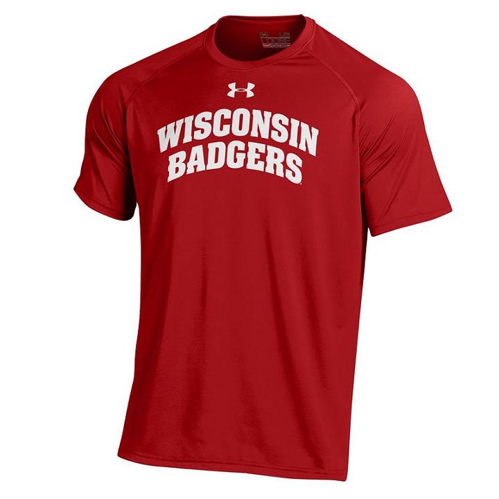 Men's Under Armour Wisconsin Badgers Tech Tee, Size: Xxl, Multicolor