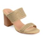 Journee Collection Sonya Women's High Heel Mules, Size: Medium (8), Lt Beige
