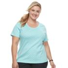 Plus Size Croft & Barrow&reg; Essential V-neck Tee, Women's, Size: 1xl, Med Blue