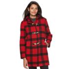 Women's Woolrich Century Hooded Wool Blend Coat, Size: Xl, Dark Red