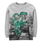 Boys 4-12 Carter's Dinosaur T-rex Long Sleeve Graphic Tee, Size: 8, Light Grey