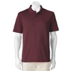 Men's Haggar Classic-fit Textured Performance Polo, Size: Medium, Red Other