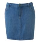 Plus Size Croft & Barrow&reg; Essential Jean Skort, Women's, Size: 20 W, Light Blue