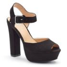 Candie's&reg; Women's Platform High Heel Sandals, Girl's, Size: 8, Black