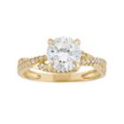 Cubic Zirconia Twist Engagement Ring In 10k Gold, Women's, Size: 8, White