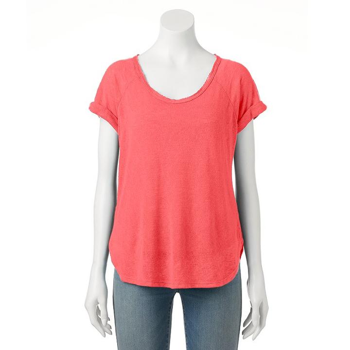 Women's Loramendi Roll Cuff Top, Size: Xs, Dark Red