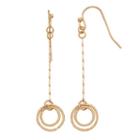 Lc Lauren Conrad Double Circle & Chain Linear Earrings, Women's, Gold