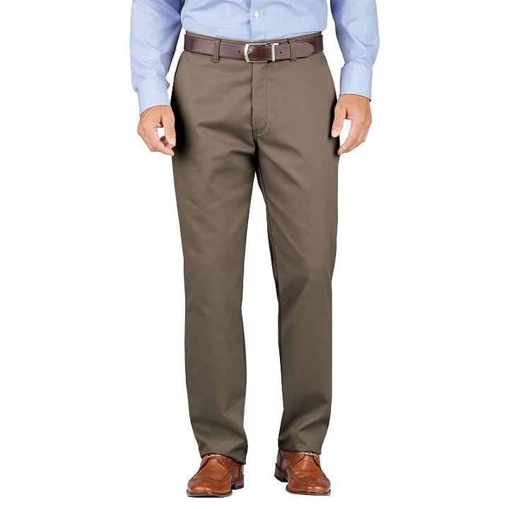 Men's Dickies Relaxed-fit Comfort-waist Khaki Dress Pants, Size: 38x32, Brown Oth