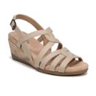 Lifestride Tabby Women's Wedges, Size: 7.5 Wide, Beig/green (beig/khaki)