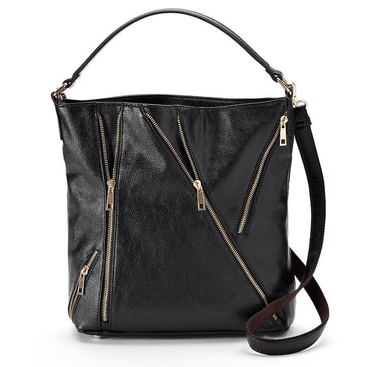 Mellow World Dayna Asymmetrical Hobo, Women's, Black