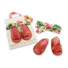 Baby Girl Baby Aspen Tropical Headband And Flip-flop Gift Set, Multicolor
