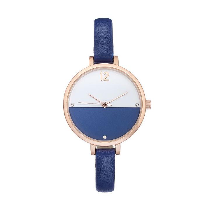 Women's Crystal Colorblock Watch, Size: Medium, Blue