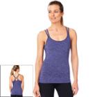 Women's Shape Active Criss-cross Racerback Yoga Tank, Size: Large, Blue (navy)