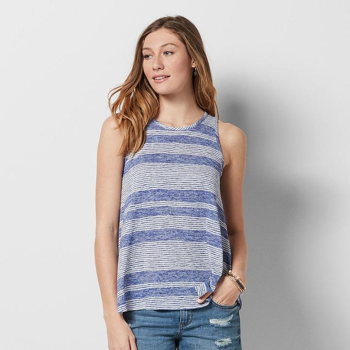 Women's Sonoma Goods For Life&trade; Swing Tank, Size: Large, Blue