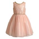Girls 4-6x Youngland Sequin & Lace Dress, Size: 6, Pink Other