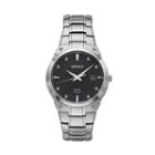 Seiko Men's Core Diamond Stainless Steel Solar Watch - Sne429, Size: Large, Silver