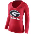 Women's Nike Georgia Bulldogs Wordmark Tee, Size: Xxl, Red