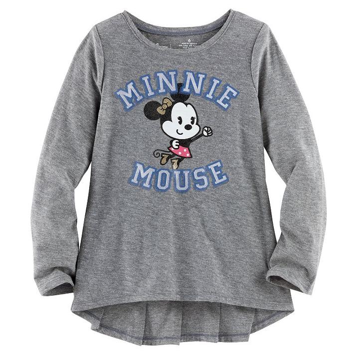 Disney's Minnie Mouse Girls 4-7 Ruffle Back High-low Tee By Jumping Beans&reg;, Girl's, Size: 5, Dark Grey