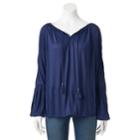 Women's French Laundry Raglan Peasant Top, Size: Small, Blue
