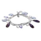 Dana Buchman Simulated Crystal Teardrop Stretch Bracelet Set, Women's, Purple