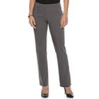 Women's Apt. 9&reg; Torie Modern Fit Straight-leg Dress Pants, Size: 16 Short, Dark Grey