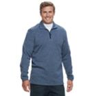 Big & Tall Haggar Marled Sweater Fleece Quarter-zip Pullover, Men's, Size: Xl Tall, Brt Purple