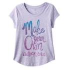 Girls 7-16 So&reg; Curved-hem Graphic Tee, Girl's, Size: 12, Med Grey