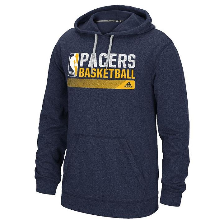 Men's Adidas Indiana Pacers Icon Status Climawarm Hoodie, Size: Medium, Black