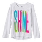 Toddler Girl Adidas Tilted Graphic High-low Hem Tee, Size: 2t, White