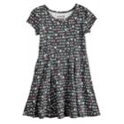 Girls 4-10 Jumping Beans&reg; Printed Dress, Size: 7, Med Grey