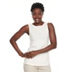 Women's Croft & Barrow&reg; Essential Tank, Size: Xl, Natural