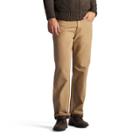Men's Lee Flannel-lined Straight-leg Jeans, Size: 42x32, Dark Beige