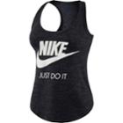 Women's Nike Gym Vintage Just Do It Graphic Tank, Size: Large, Grey (charcoal)