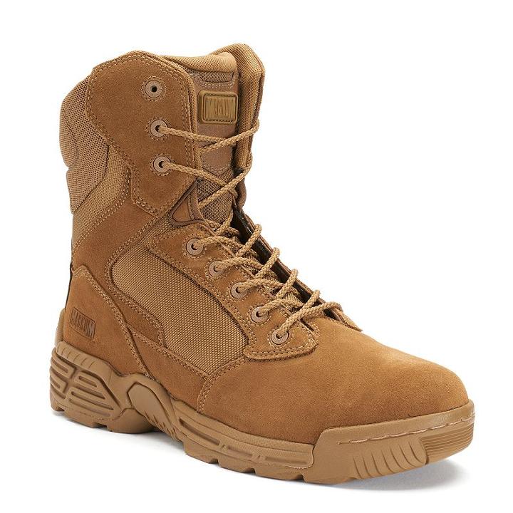 Magnum Stealth Force 8.0 Men's Work Boots, Size: Medium (10), Beig/green (beig/khaki)